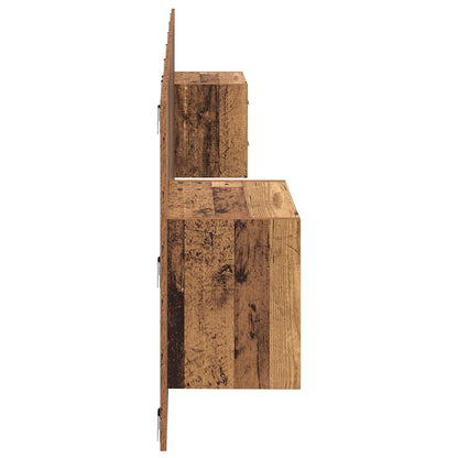vidaXL Kopfteil mit Schrank mit Schubladen 3 pcs Altholz Holzwerkstoff