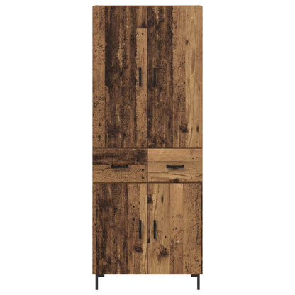 vidaXL Highboard Wandmontiert Altholz 69,5 x 34 x 180 cm Holzwerkstoff
