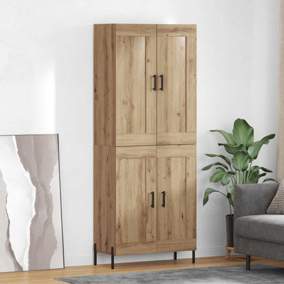 vidaXL Highboard 2 pcs Artisan-Eiche Holzwerkstoff