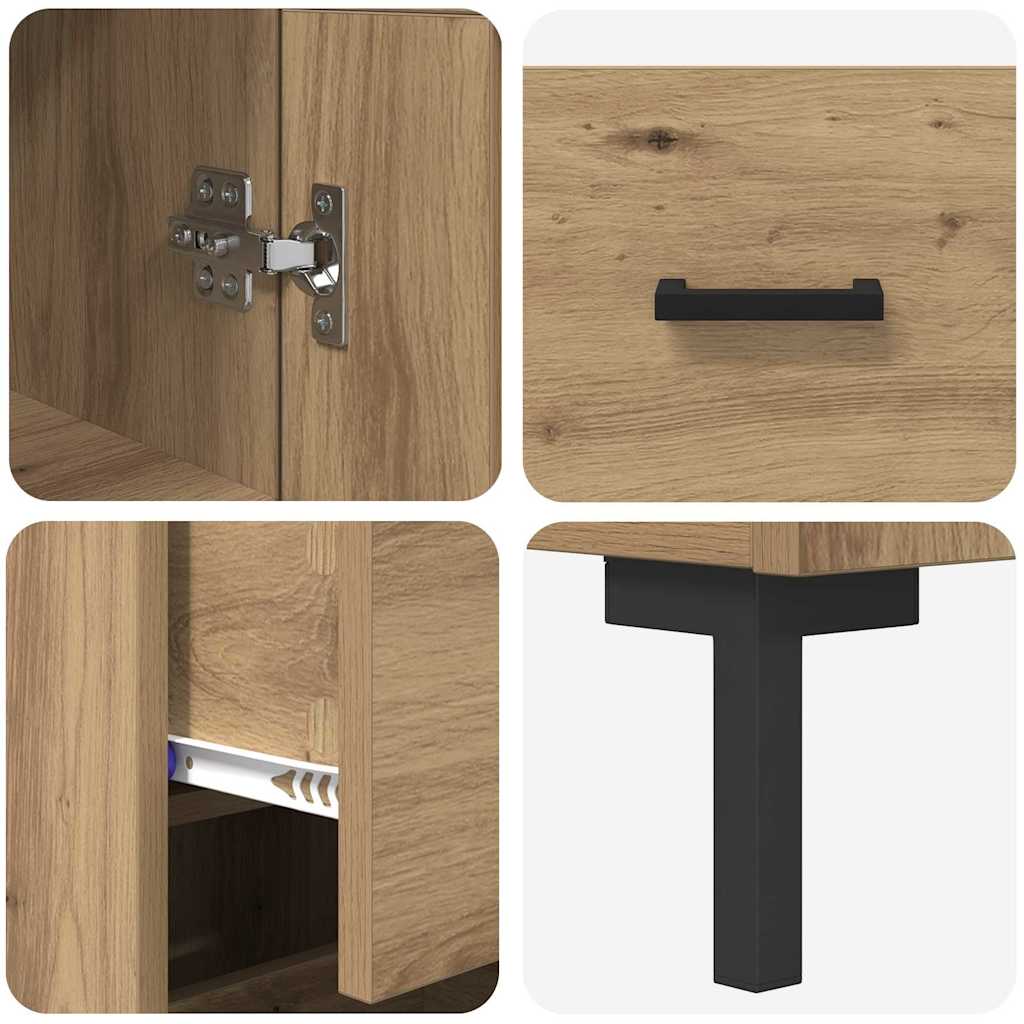 vidaXL Highboard Artisan-Eiche 34,5 x 34 x 180 cm Holzwerkstoff