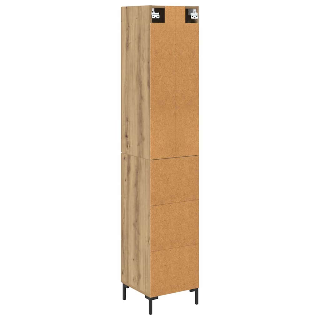 vidaXL Highboard Artisan-Eiche 34,5 x 34 x 180 cm Holzwerkstoff