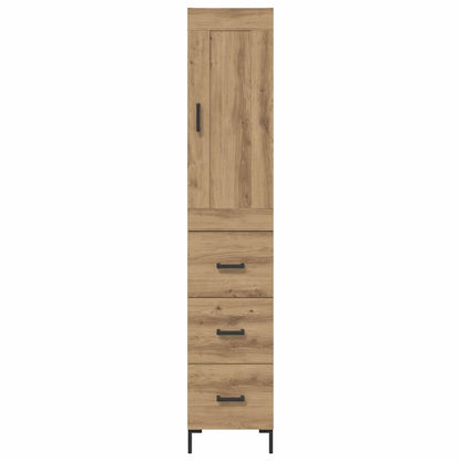 vidaXL Highboard Artisan-Eiche 34,5 x 34 x 180 cm Holzwerkstoff