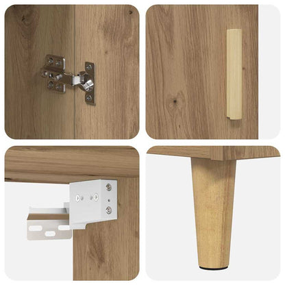 Highboard Artisan-Eiche 69,5 x 32,5 x 180 cm Holzwerkstoff