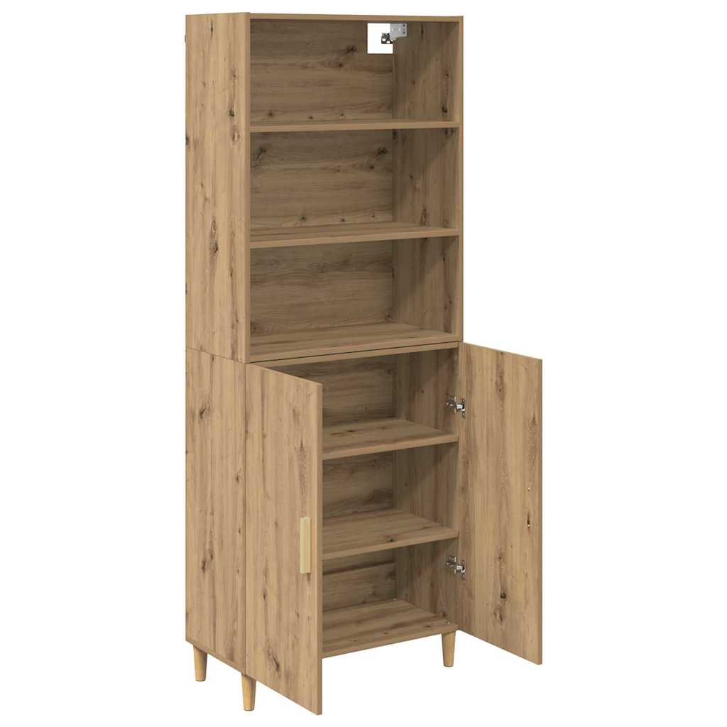 Highboard Artisan-Eiche 69,5 x 32,5 x 180 cm Holzwerkstoff