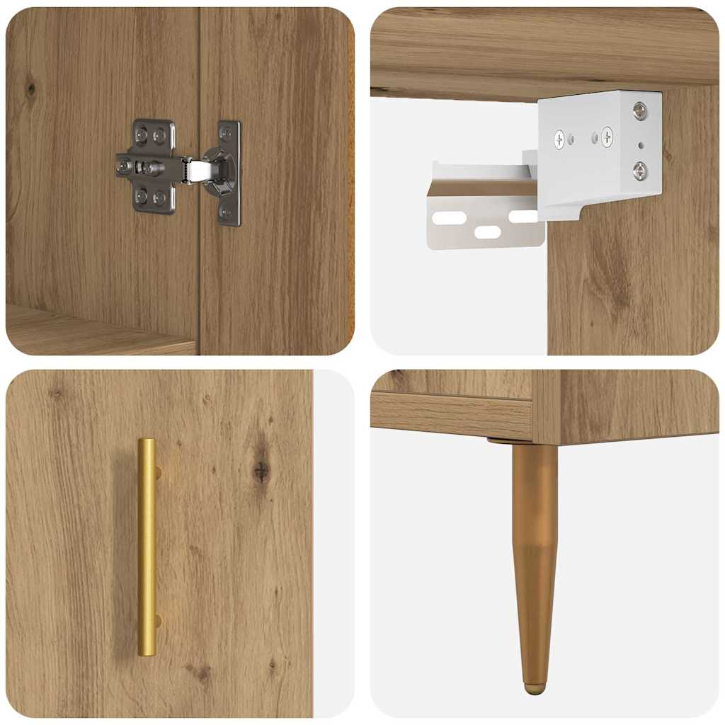 vidaXL Highboard Artisan-Eiche 69,5 x 34 x 180 cm Holzwerkstoff