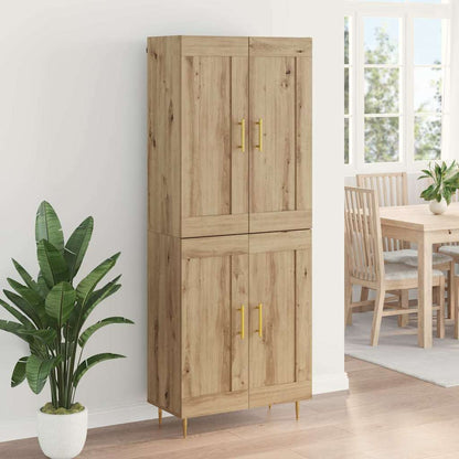 vidaXL Highboard Artisan-Eiche 69,5 x 34 x 180 cm Holzwerkstoff