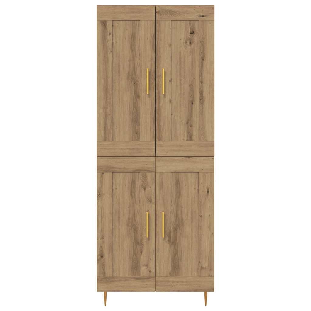 vidaXL Highboard Artisan-Eiche 69,5 x 34 x 180 cm Holzwerkstoff