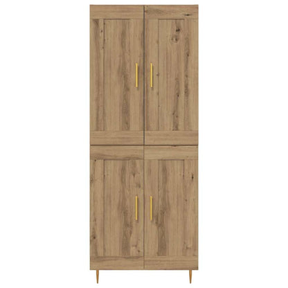 vidaXL Highboard Artisan-Eiche 69,5 x 34 x 180 cm Holzwerkstoff