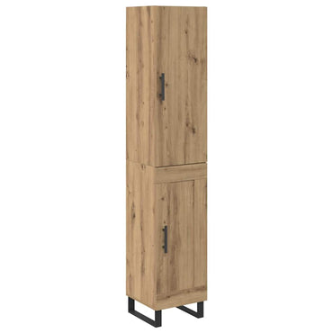 vidaXL Buffet haut chêne artisan 34,5 x 34 x 180 cm bois d'ingénierie