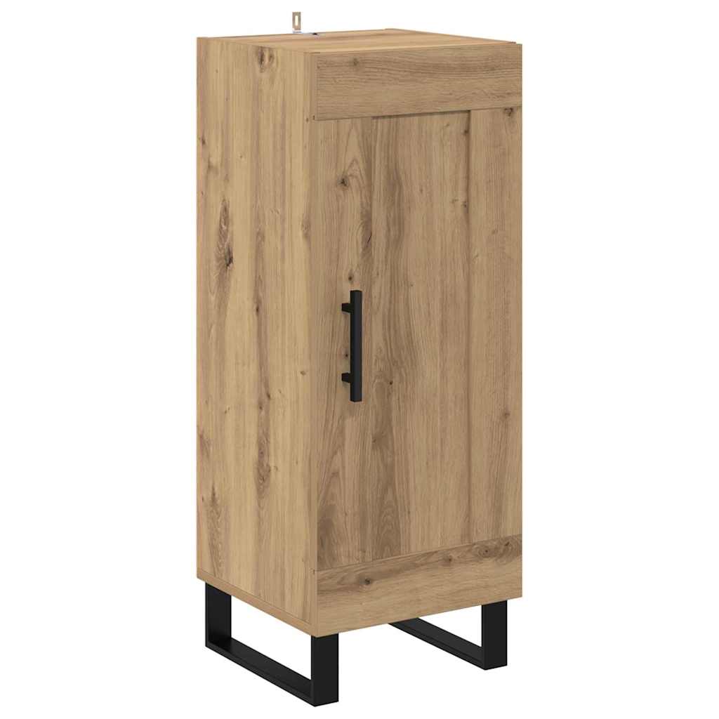 vidaXL Buffet haut chêne artisan 34,5 x 34 x 180 cm bois d'ingénierie