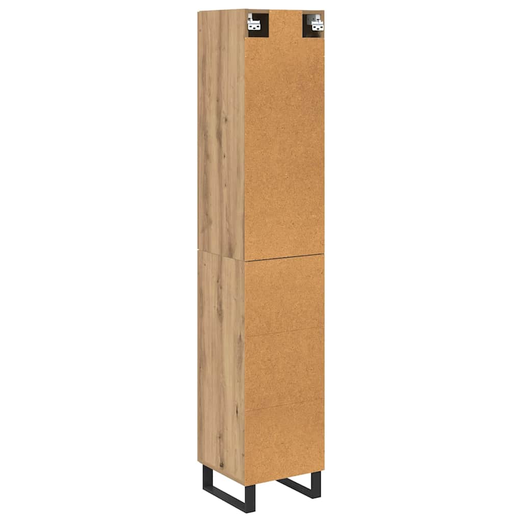 vidaXL Buffet haut chêne artisan 34,5 x 34 x 180 cm bois d'ingénierie