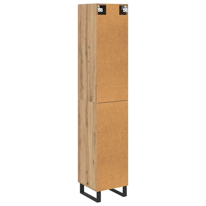 vidaXL Buffet haut chêne artisan 34,5 x 34 x 180 cm bois d'ingénierie