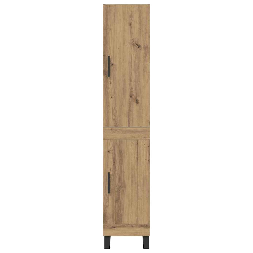vidaXL Buffet haut chêne artisan 34,5 x 34 x 180 cm bois d'ingénierie