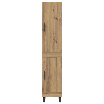vidaXL Buffet haut chêne artisan 34,5 x 34 x 180 cm bois d'ingénierie