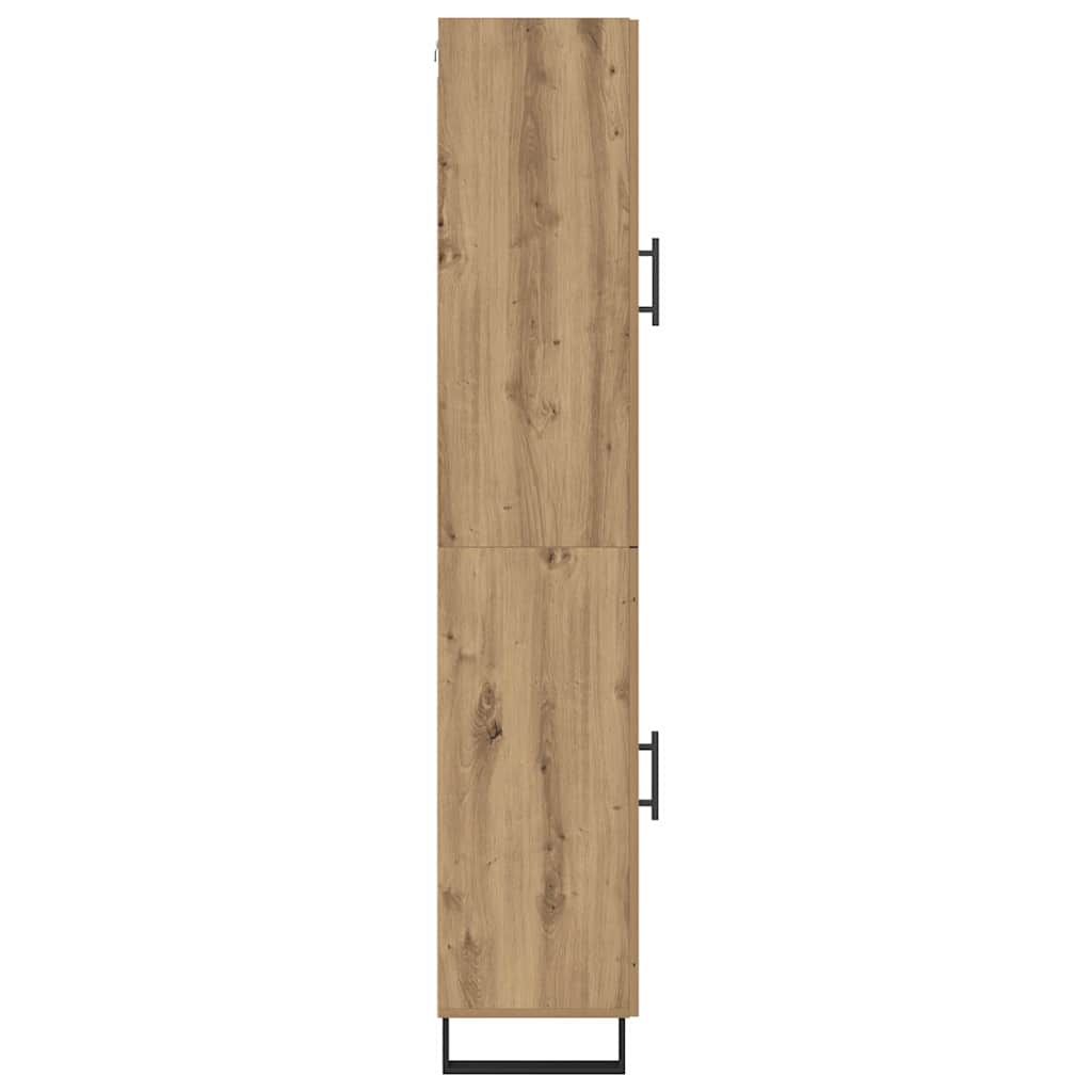 vidaXL Buffet haut chêne artisan 34,5 x 34 x 180 cm bois d'ingénierie