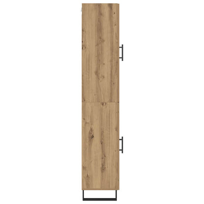 vidaXL Buffet haut chêne artisan 34,5 x 34 x 180 cm bois d'ingénierie