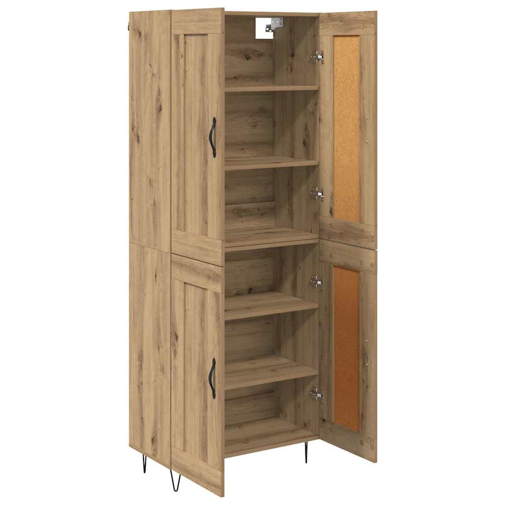 Highboard Artisan-Eiche 69,5 x 34 x 180 cm Holzwerkstoff