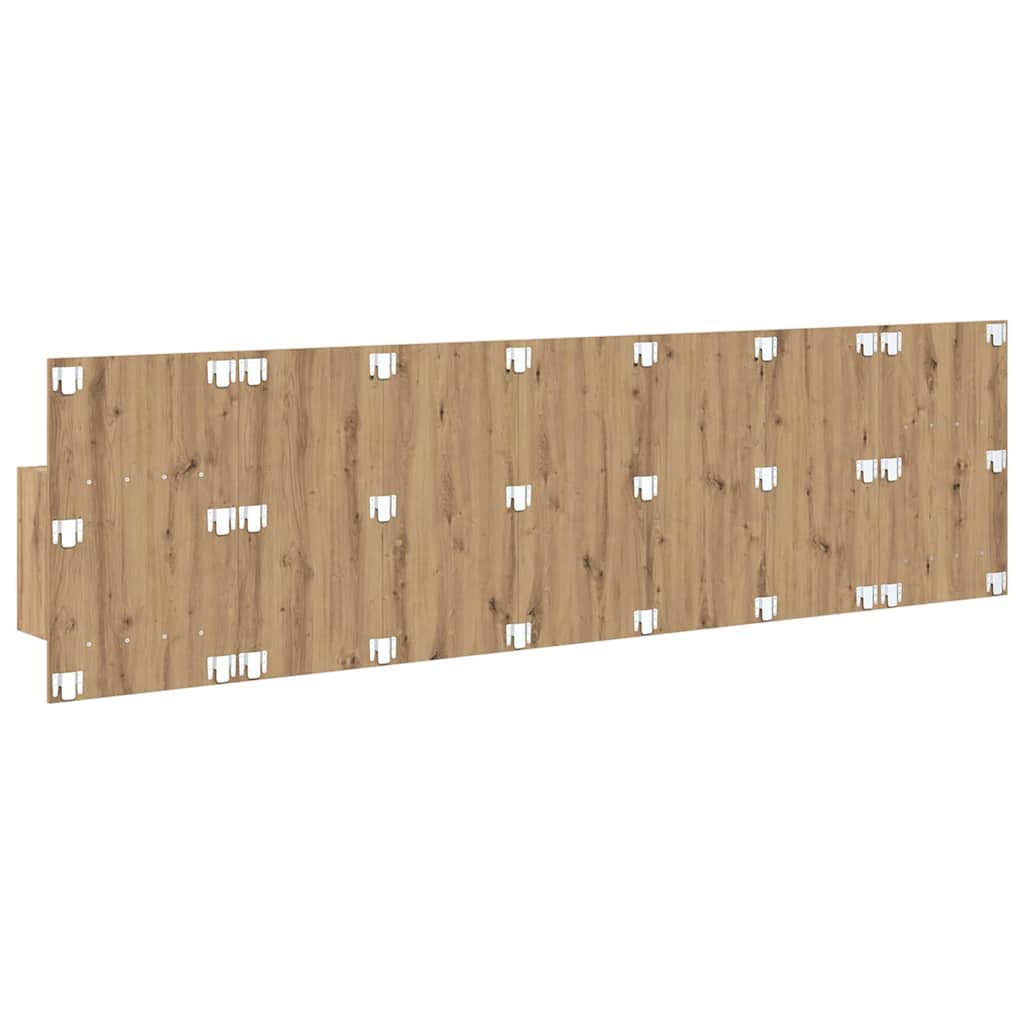 vidaXL Kopfteil mit Schrank 3 pcs Artisan-Eiche Holzwerkstoff
