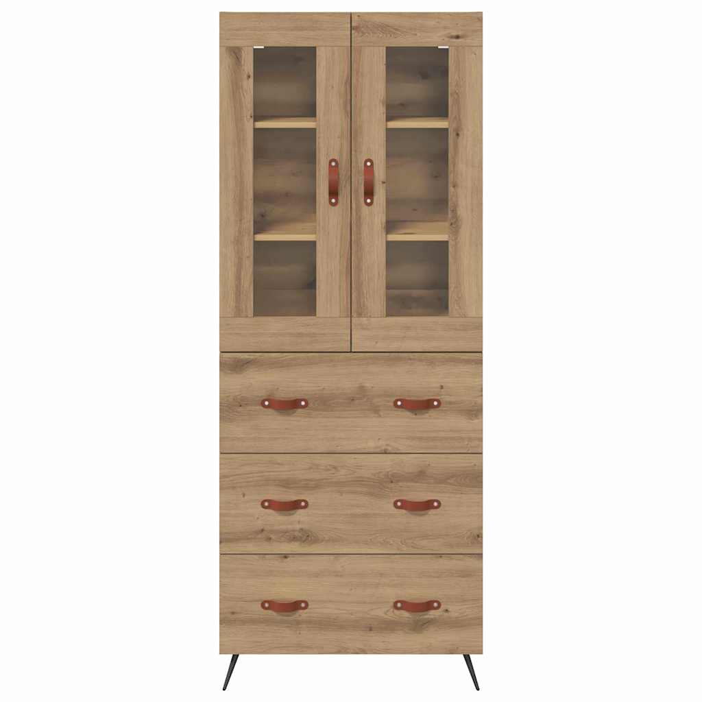 Highboard-Schrank mit Regal 2 pcs Artisan-Eiche Holzwerkstoff