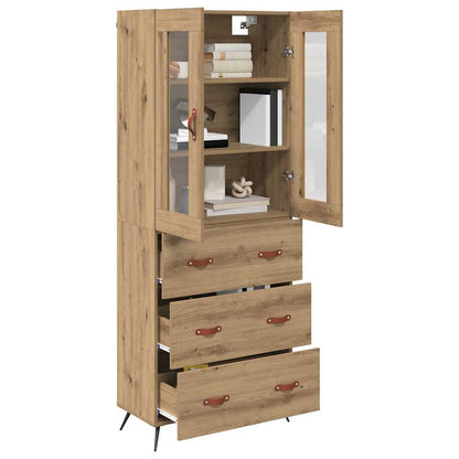 Highboard-Schrank mit Regal 2 pcs Artisan-Eiche Holzwerkstoff