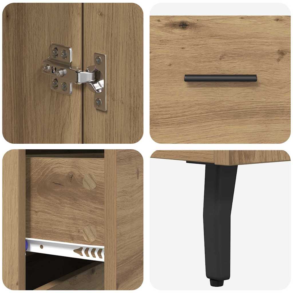 Highboard mit Schubladen Artisan-Eiche 69,5 x 34 x 180 cm