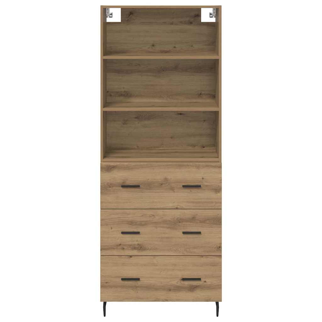 Highboard mit Schubladen Artisan-Eiche 69,5 x 34 x 180 cm