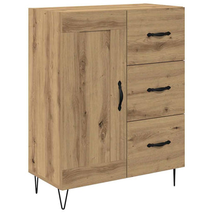 vidaXL Highboard 2 pcs Artisan-Eiche Ingenieurholz und Glas