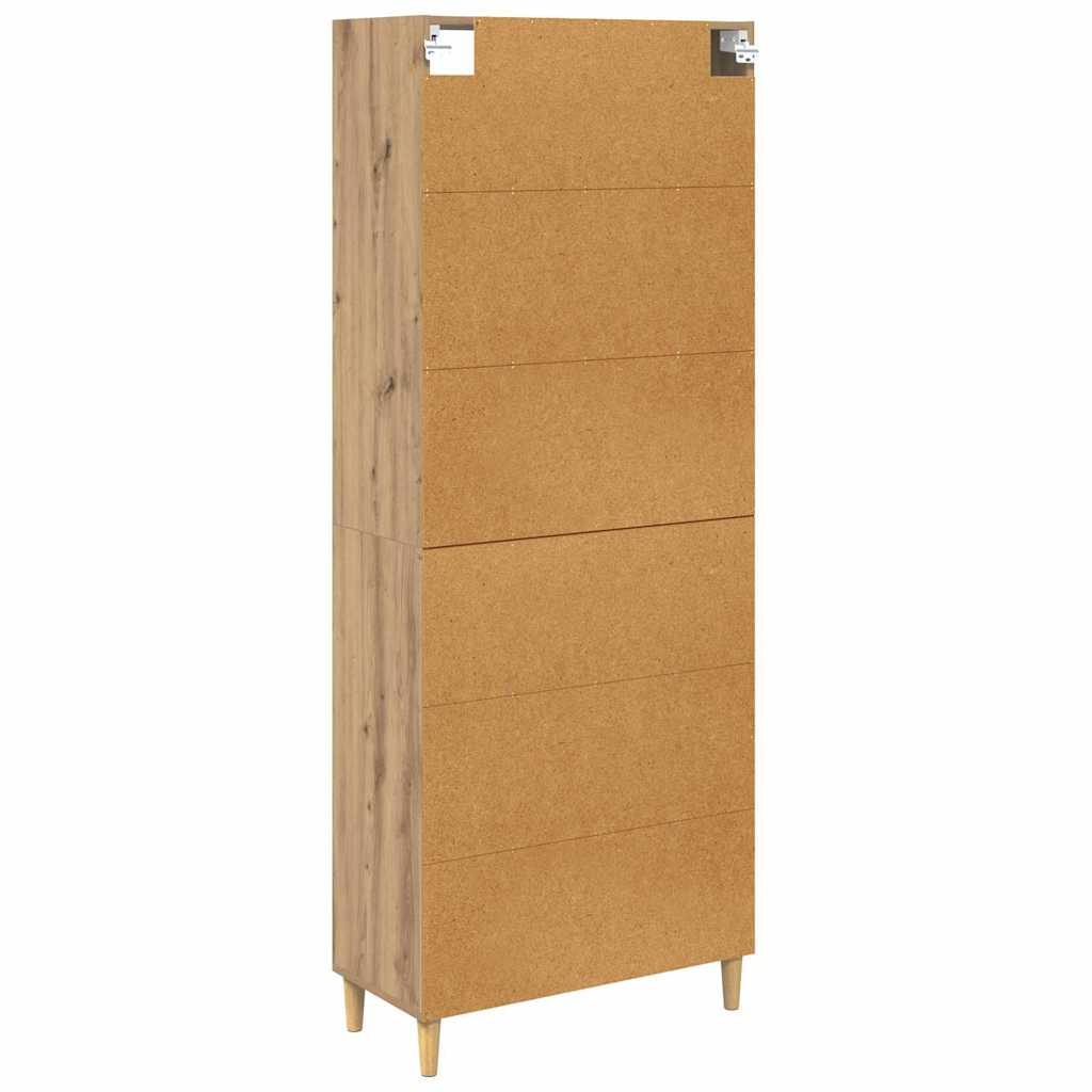 vidaXL Highboard Artisan-Eiche 69,5 x 32,5 x 180 cm Holzwerkstoff