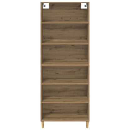 vidaXL Highboard Artisan-Eiche 69,5 x 32,5 x 180 cm Holzwerkstoff