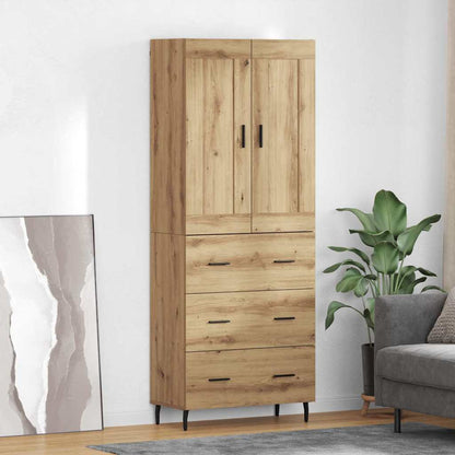 vidaXL Highboard mit Schubladen 2 pcs Artisan-Eiche Holzwerkstoff