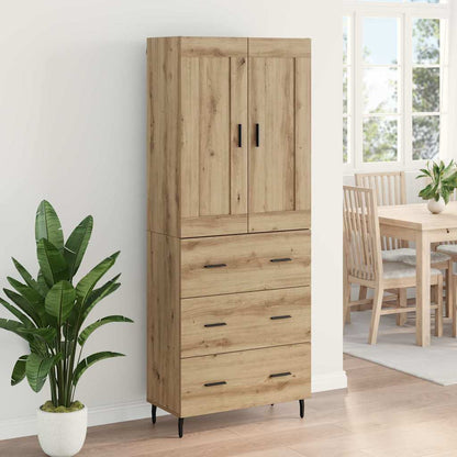 vidaXL Highboard mit Schubladen 2 pcs Artisan-Eiche Holzwerkstoff