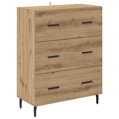 vidaXL Highboard mit Schubladen 2 pcs Artisan-Eiche Holzwerkstoff