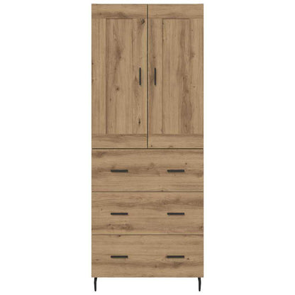 vidaXL Highboard mit Schubladen 2 pcs Artisan-Eiche Holzwerkstoff