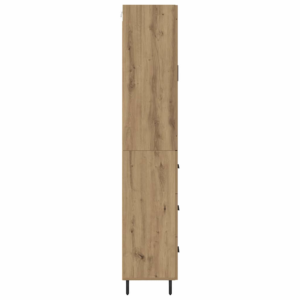 vidaXL Highboard mit Schubladen 2 pcs Artisan-Eiche Holzwerkstoff