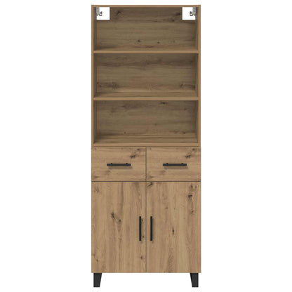 vidaXL Highboard Artisan-Eiche 69,5 x 34 x 180 cm Holzwerkstoff