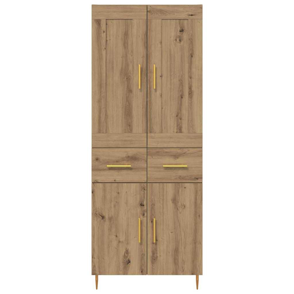 Highboard Artisan-Eiche 69,5 x 34 x 180 cm Holzwerkstoff