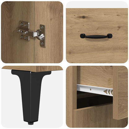 vidaXL Highboard Artisan-Eiche 69,5 x 34 x 180 cm Holzwerkstoff