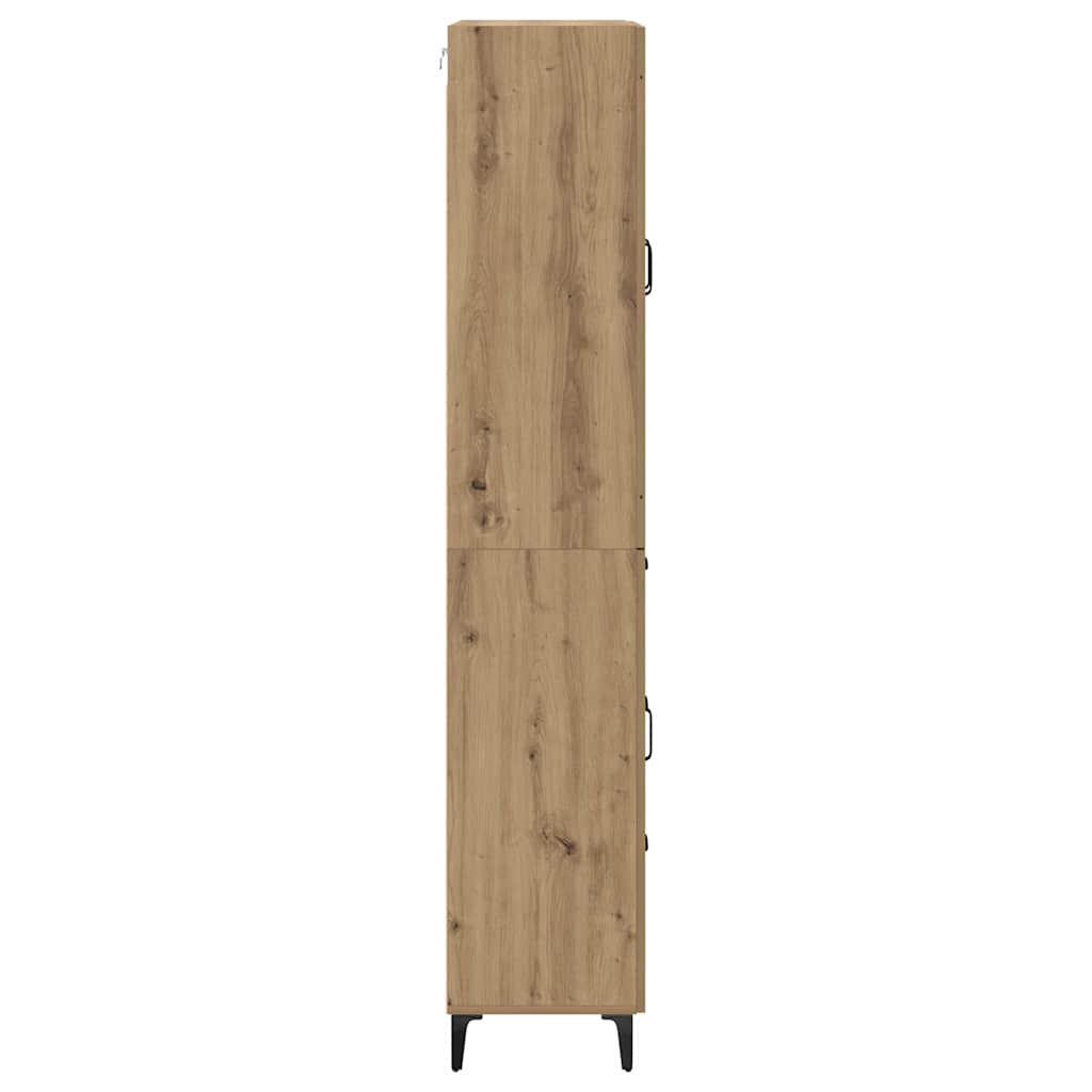 vidaXL Highboard Artisan-Eiche 69,5 x 34 x 180 cm Holzwerkstoff
