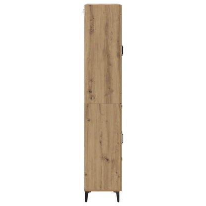 vidaXL Highboard Artisan-Eiche 69,5 x 34 x 180 cm Holzwerkstoff