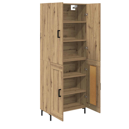 vidaXL Highboard Artisan-Eiche 69,5 x 34 x 180 cm Holzwerkstoff