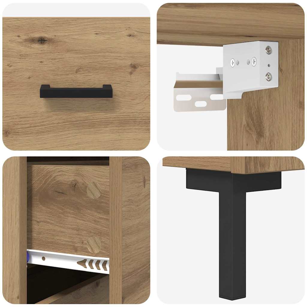 Highboard Artisan-Eiche 69,5 x 34 x 180 cm Holzwerkstoff