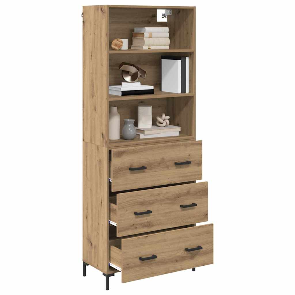Highboard Artisan-Eiche 69,5 x 34 x 180 cm Holzwerkstoff
