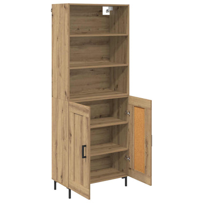 vidaXL Highboard Artisan-Eiche 69,5 x 34 x 180 cm Holzwerkstoff