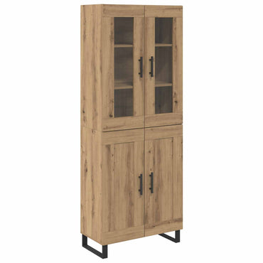 vidaXL Highboard 2 pcs Artisan-Eiche Holzwerkstoff