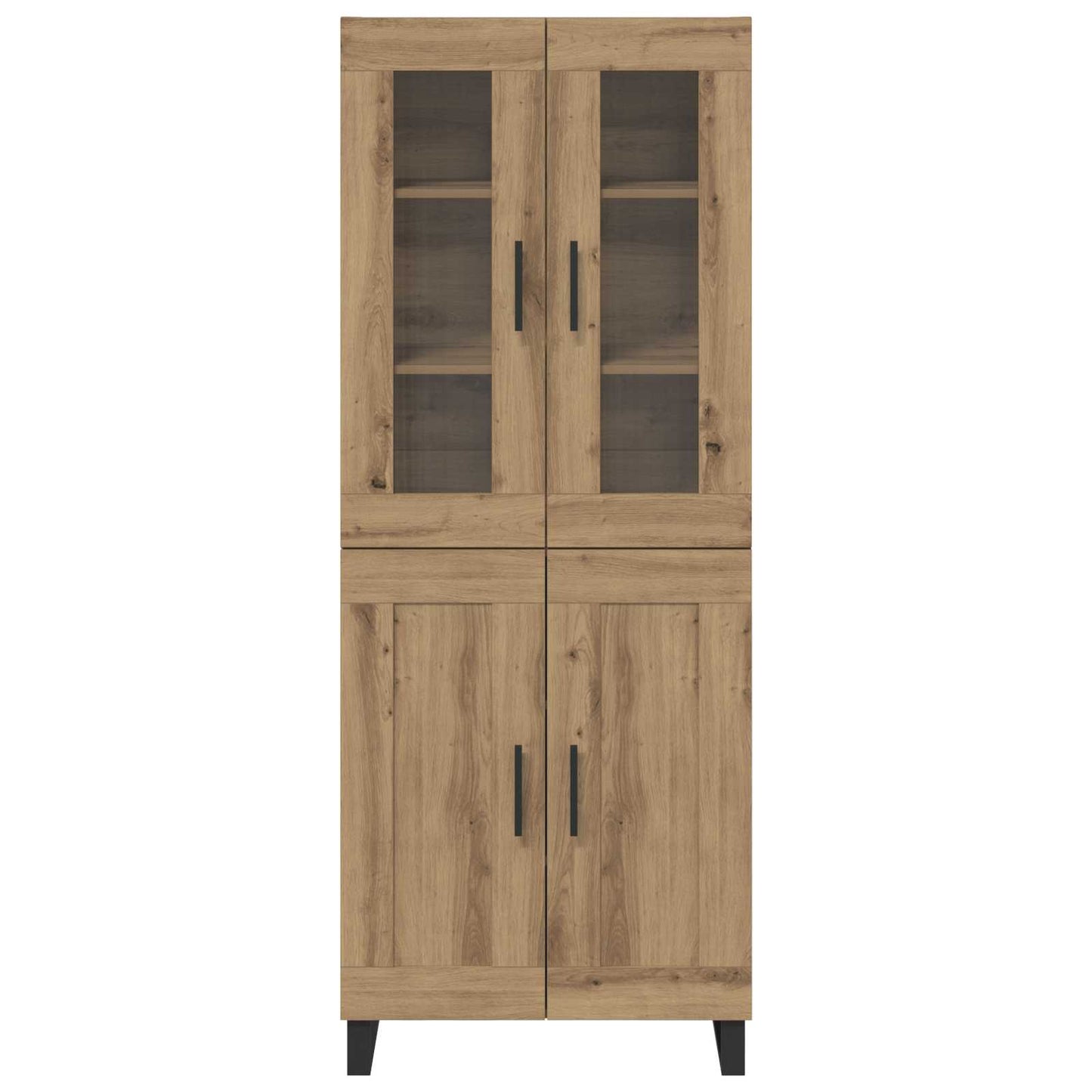 vidaXL Highboard 2 pcs Artisan-Eiche Holzwerkstoff