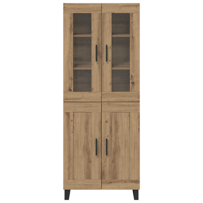 vidaXL Highboard 2 pcs Artisan-Eiche Holzwerkstoff