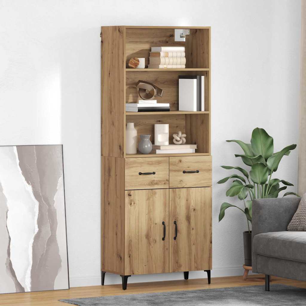 Highboard Artisan-Eiche 69,5 x 34 x 180 cm Holzwerkstoff