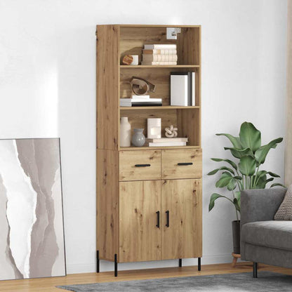 vidaXL Highboard Artisan-Eiche 69,5 x 32,5 x 180 cm Holzwerkstoff