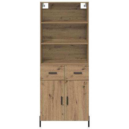 vidaXL Highboard Artisan-Eiche 69,5 x 32,5 x 180 cm Holzwerkstoff