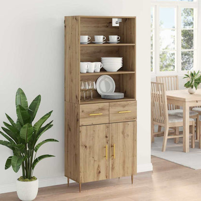 Highboard Artisan-Eiche 69,5 x 34 x 180 cm Holzwerkstoff